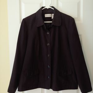 Alfred Dunner Lightweight Black Buttery Soft Blazer Jacket